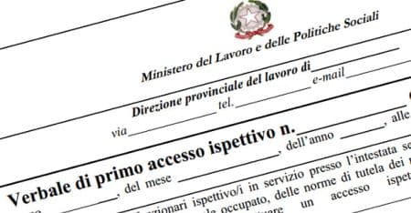 Verbale di accesso ispettivo