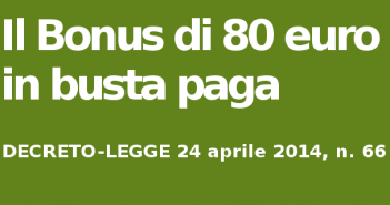 Decreto Irpef 2014 bonus 80 euro in busta paga
