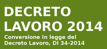 Decreto Lavoro 2014 Dl 34-2014