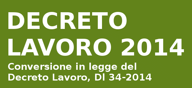 Decreto Lavoro 2014 Dl 34-2014