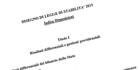 legge di stabilita 2015 testo integrale