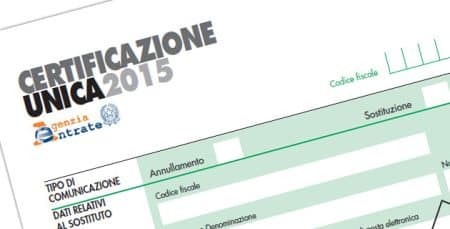 Certificazione Unica 2015