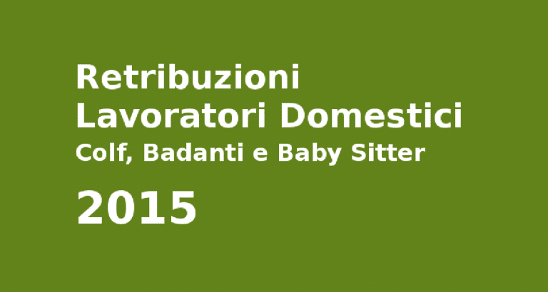 Retribuzioni lavoro domestico 2015