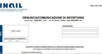 INAIL: online il nuovo modello di denuncia di infortunio denuncia di infortunio