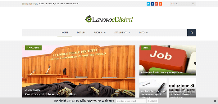 Nuova Home Page di Lavoro e Diritti
