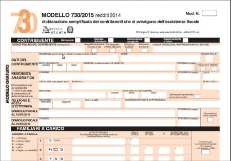 Modello 730 2015