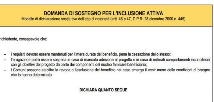 Modulo di domanda SIA
