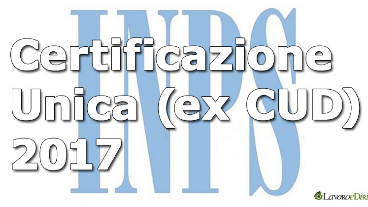 CUD DISOCCUPAZIONE INPS SCARICARE