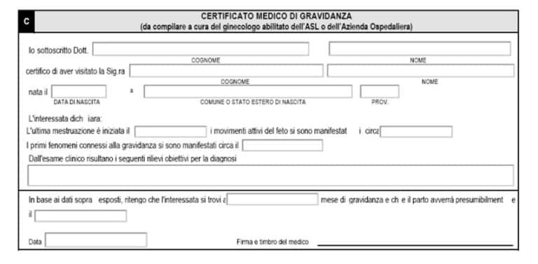 certificati di gravidanza online