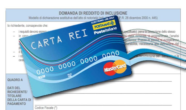 Carta REI 2018: cos'è e come funziona il modulo di domanda e altre novità