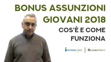 Bonus lavoro giovani 2018, cos'è e come funziona