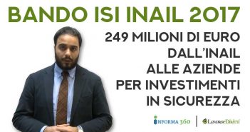 Bando ISI INAIL 2017, avviso pubblico per finanziamenti alle imprese nel 2018