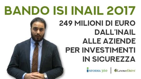Bando ISI INAIL 2017, avviso pubblico per finanziamenti alle imprese nel 2018