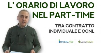 Lavoro part-time, orario minimo in deroga al CCNL