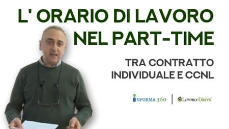 Lavoro part-time, orario minimo in deroga al CCNL