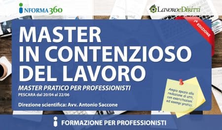 Master In Contenzioso Del Lavoro – Prima Edizione