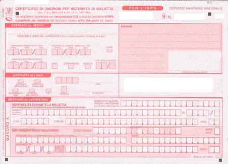 certificato malattia inps