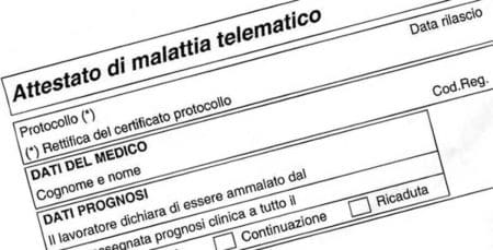 Certificato di malattia - Attestato telematico INPS