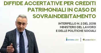Sovraindebitamento e diffide accertative per crediti patrimoniali (video)