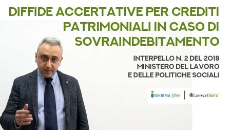 Sovraindebitamento e diffide accertative per crediti patrimoniali (video)