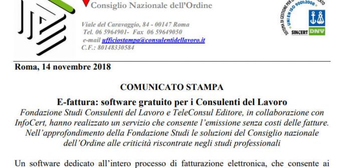 Fattura elettronica, programma gratuito