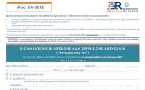 Rottamazione ter, modello DA-2018