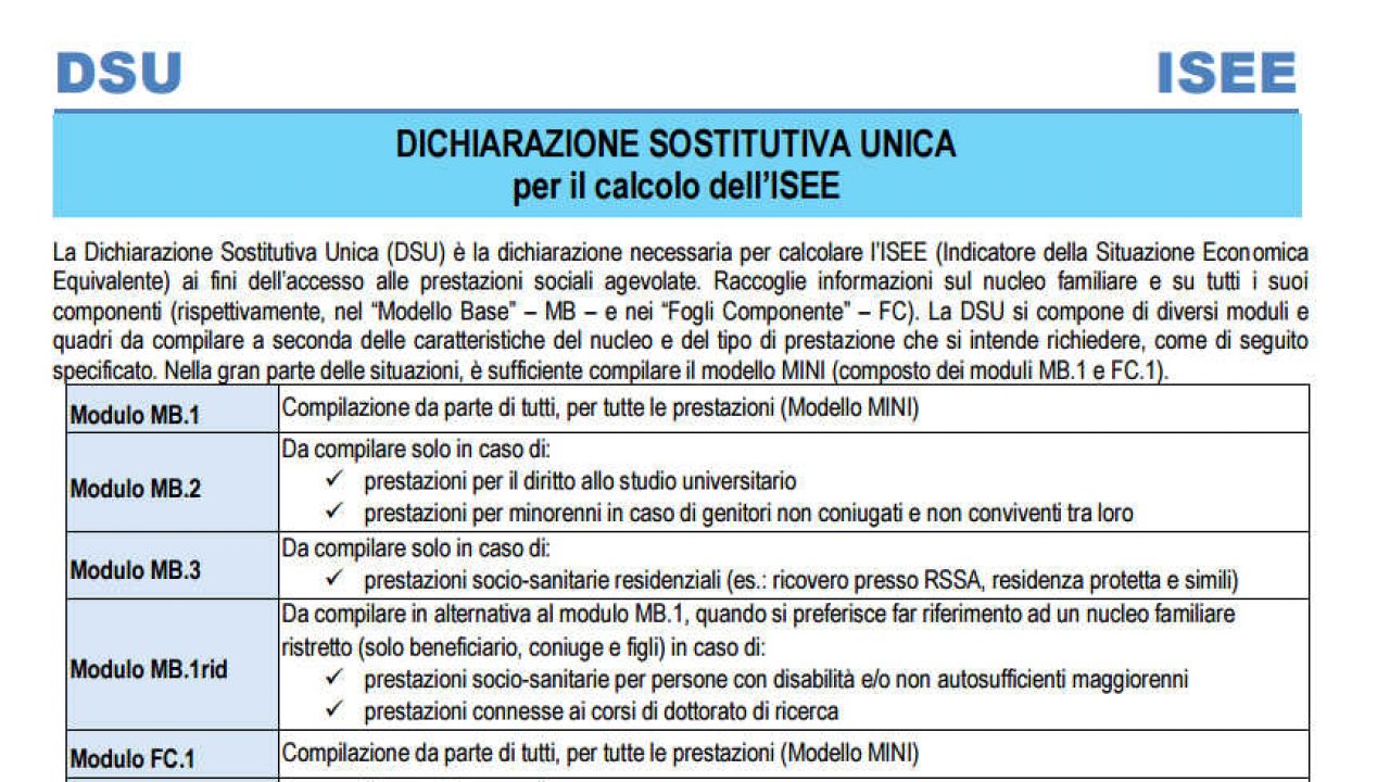DSU DA SCARICARE