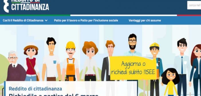 Reddito di cittadinanza, sito