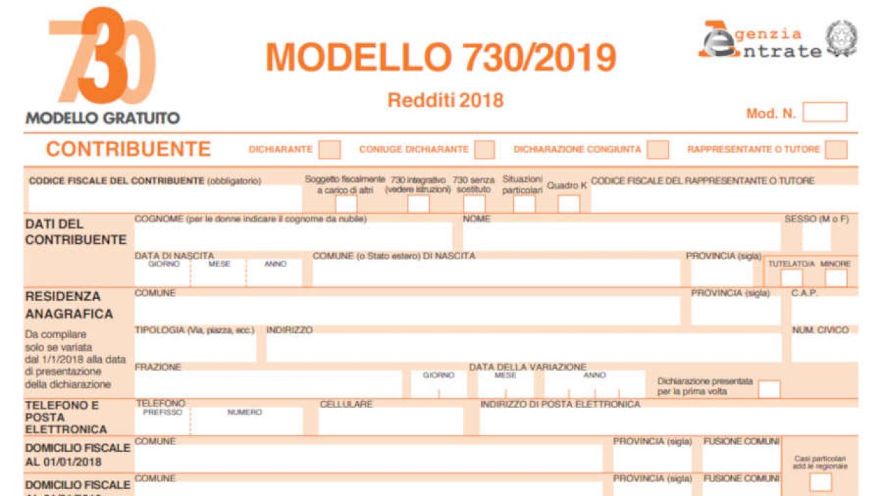 Modello 7302019 Istruzioni E Scadenze Per La Dichiarazione