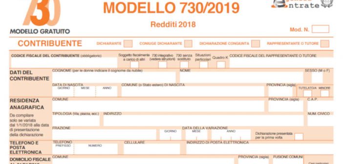 Modello 730 2019