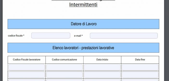 chiamata lavoro intermittente