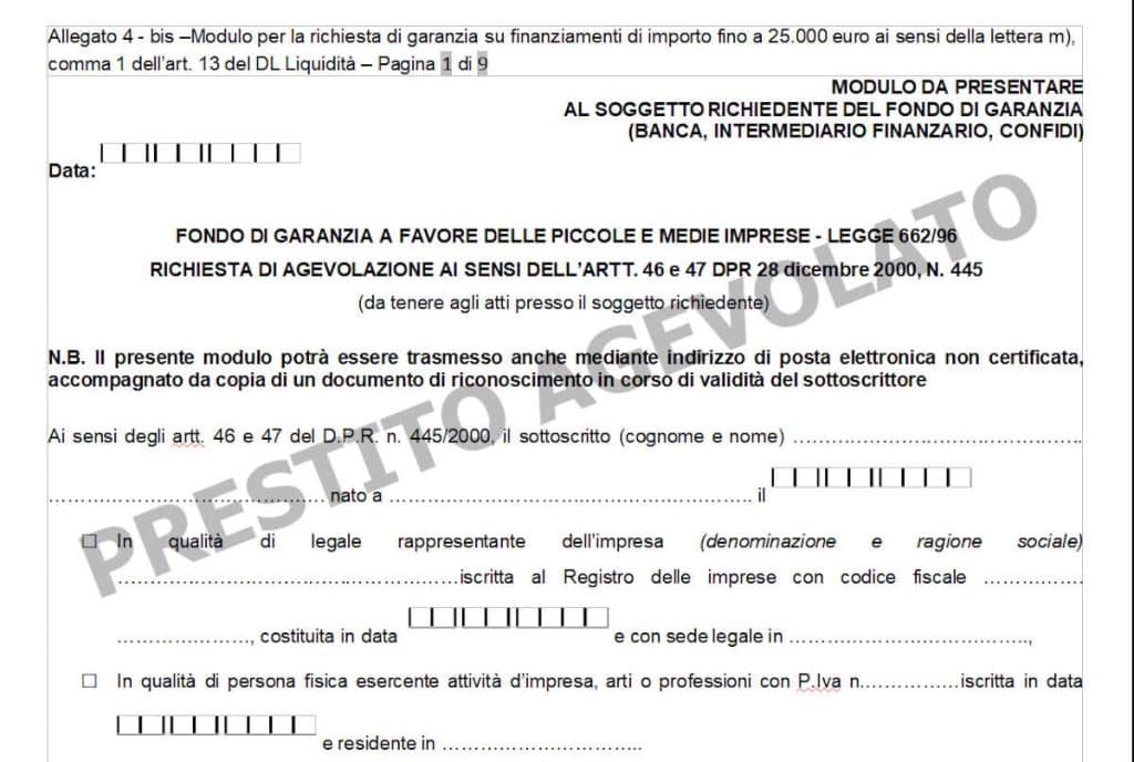 Prestiti 25 mila euro Dl Liquidità