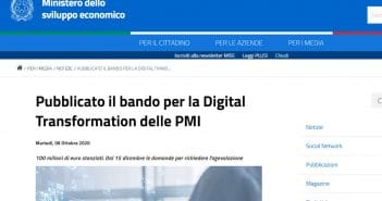 Bando MISE Digital Transformation PMI