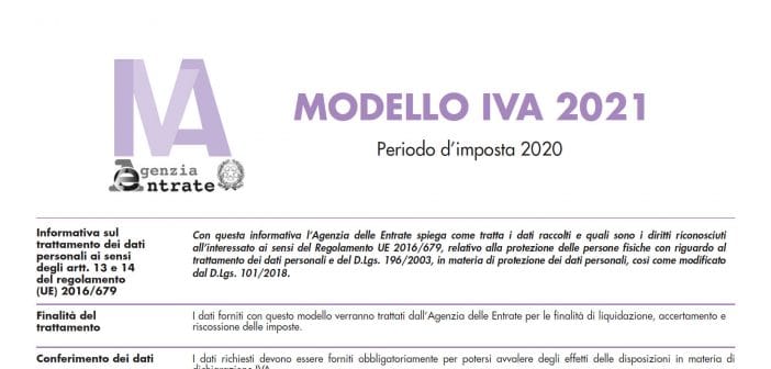 Dichiarazione Iva 2021