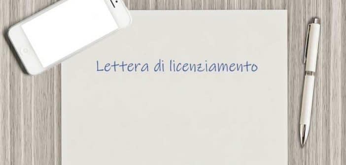 Lettera di licenziamento