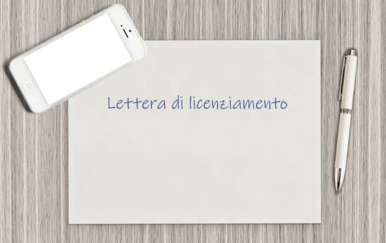 Lettera di licenziamento