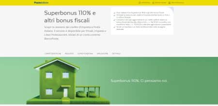 Superbonus 110, cessione del credito a Poste Italiane