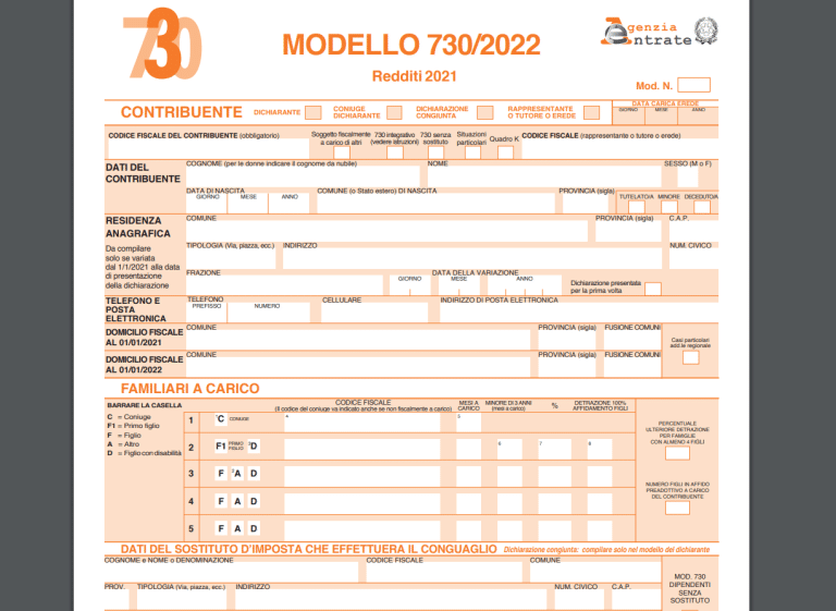 Modello 730-2022