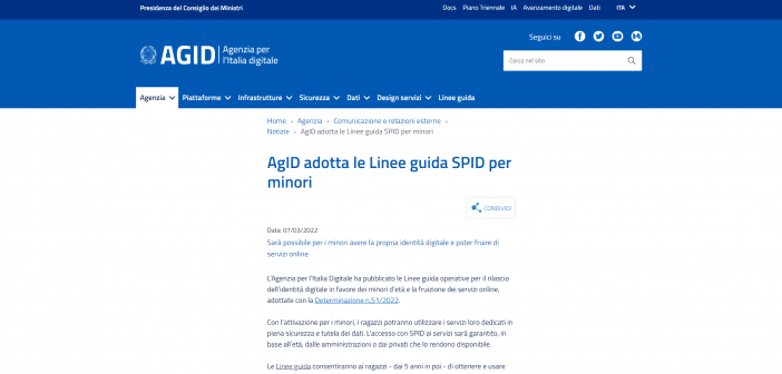 SPID per minorenni