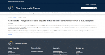 Addizionali comunali MEF