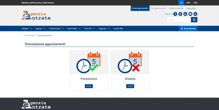 Videochiamata Agenzia delle Entrate
