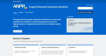 ANPR cambio residenza anagrafe online