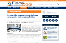 Revoca sospensione della cartella esattoriale