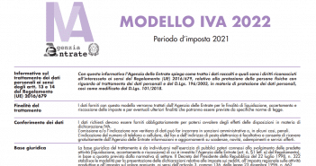 Modello IVA 2022