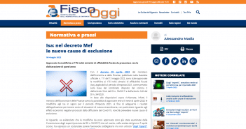 ISA 2022, nuove cause di esclusione