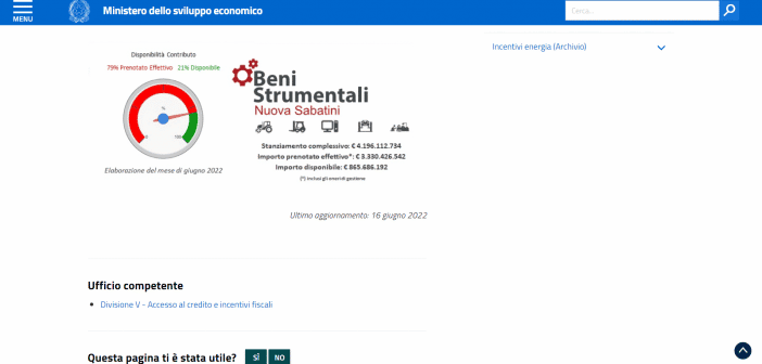 beni strumentali nuova sabatini