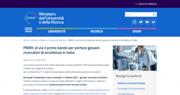 Bando MIUR PNRR ricercatori