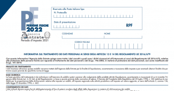 Modello Redditi Persone fisiche (Pf) 2022