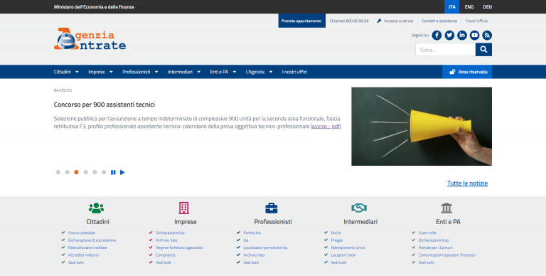 Concorso Agenzia Entrate 2023 per 900 tecnici