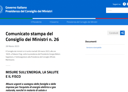 Nuovo Decreto bollette 2023, testo in Gazzetta Ufficiale